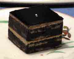 picture of chocolate sponge cake covered with chocolate.
